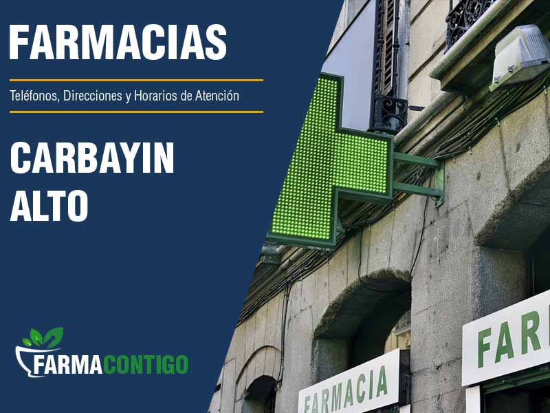 Farmacias en Carbayin Alto - Teléfonos, Direcciones y Horarios de Atención