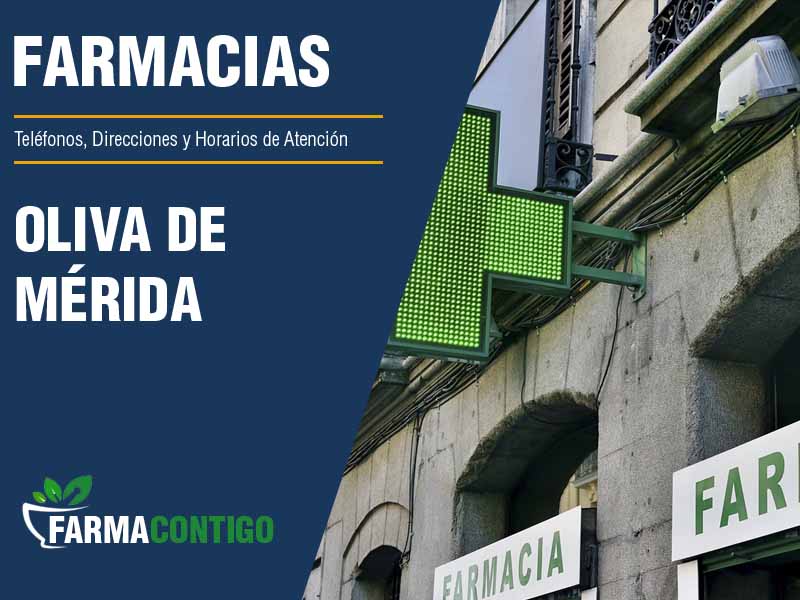 Farmacias en Oliva de Mérida - Telfonos, Direcciones y Horarios de Atencin