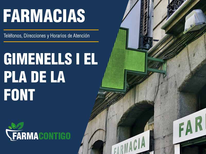 Farmacias en Gimenells I El Pla De La Font - Telfonos, Direcciones y Horarios de Atencin