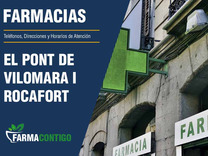 Farmacias en El Pont De Vilomara I Rocafort - Telfonos, Direcciones y Horarios de Atencin